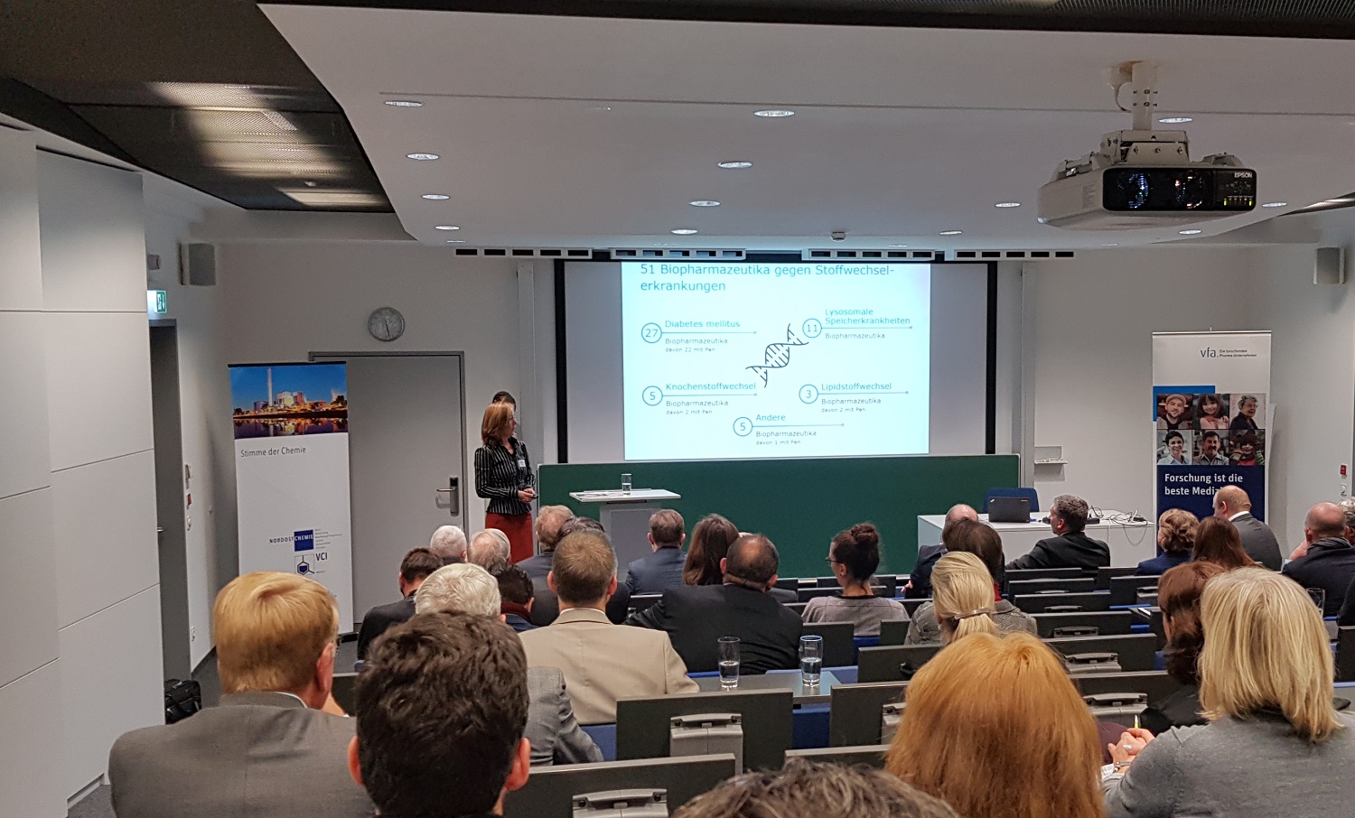 Dr. Sabine Sydow, vfa bio bei "Biopharmazeutika: Wirtschaftsdaten, Produktion und Nutzen für Patienten mit Stoffwechselerkrankungen (Biotech-Report 2018)"